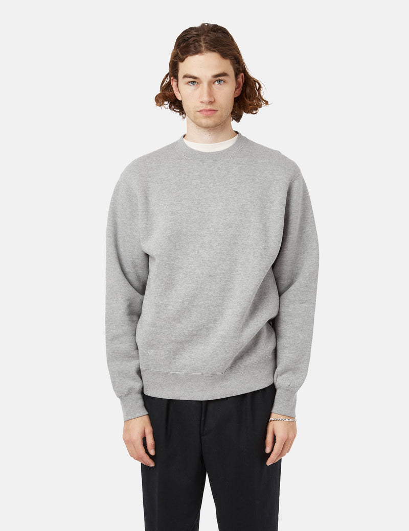 Beams Plus Crew Sweatshirt - Heather Grey