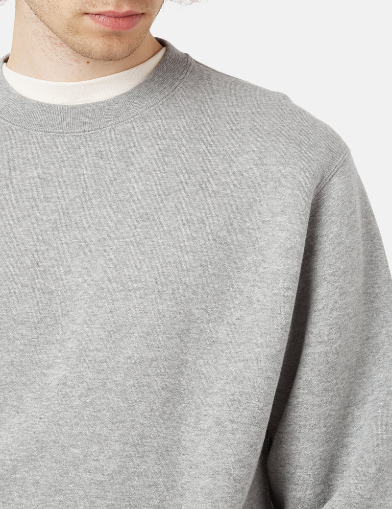 Beams Plus Crew Sweatshirt - Heather Grey
