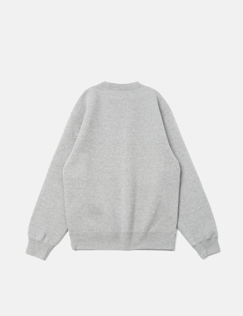 Beams Plus Crew Sweatshirt - Heather Grey