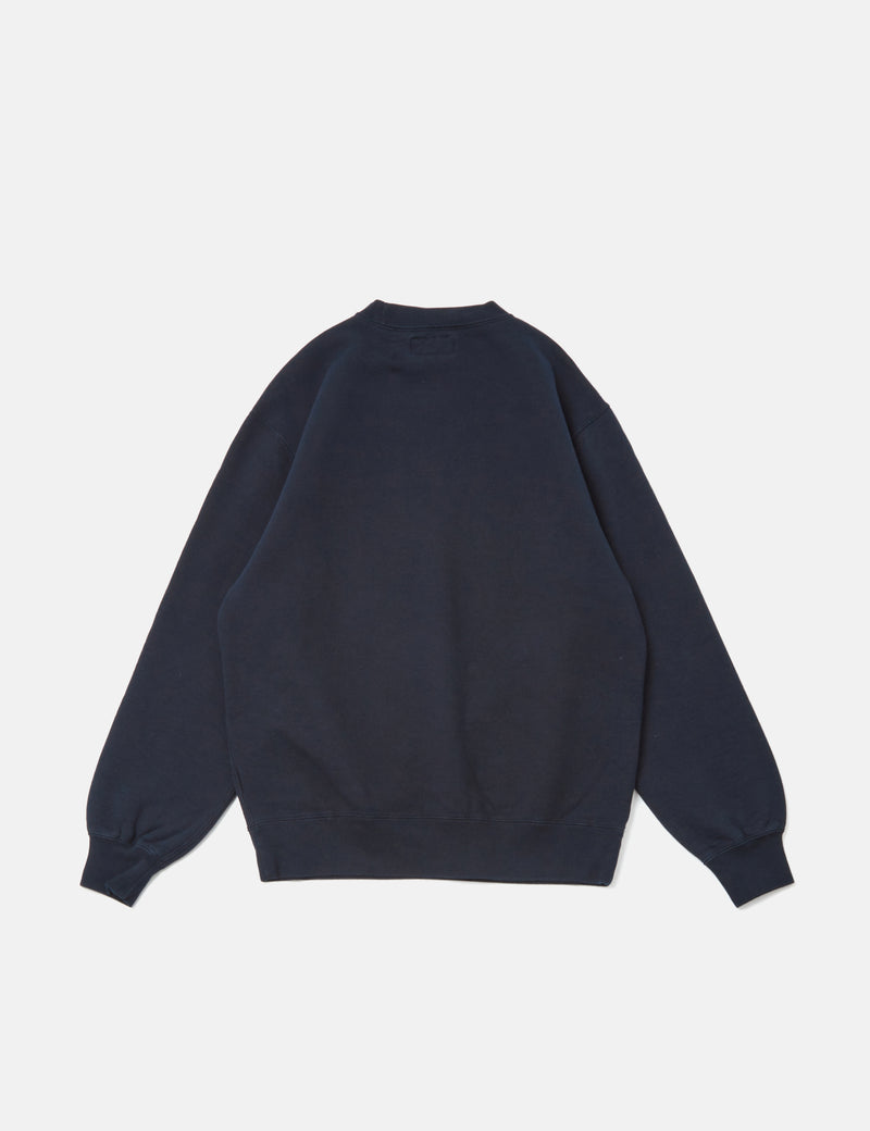 Beams Plus Crew Sweatshirt - Navy Blue