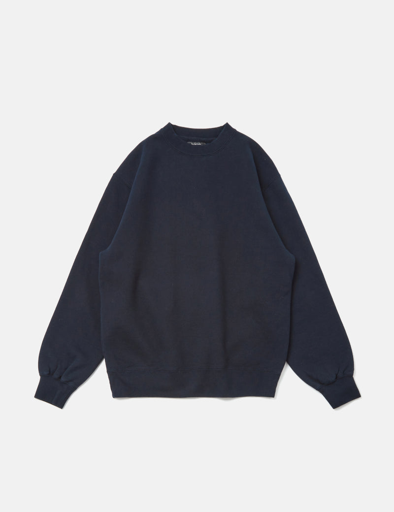Beams Plus Crew Sweatshirt - Navy Blue