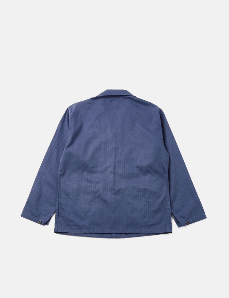 Beams Plus MIL Chore Jacket (Supima Herringbone) - Blue