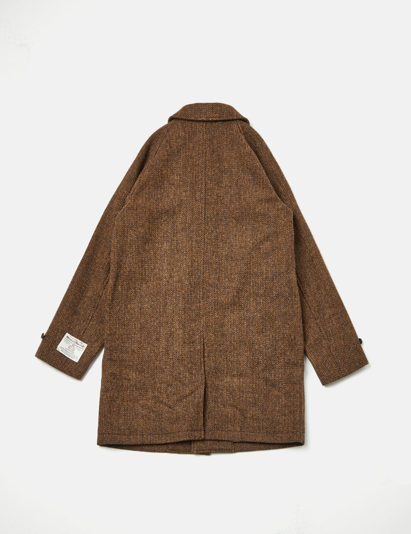 Beams Plus Harris Tweed Coat - Light Brown