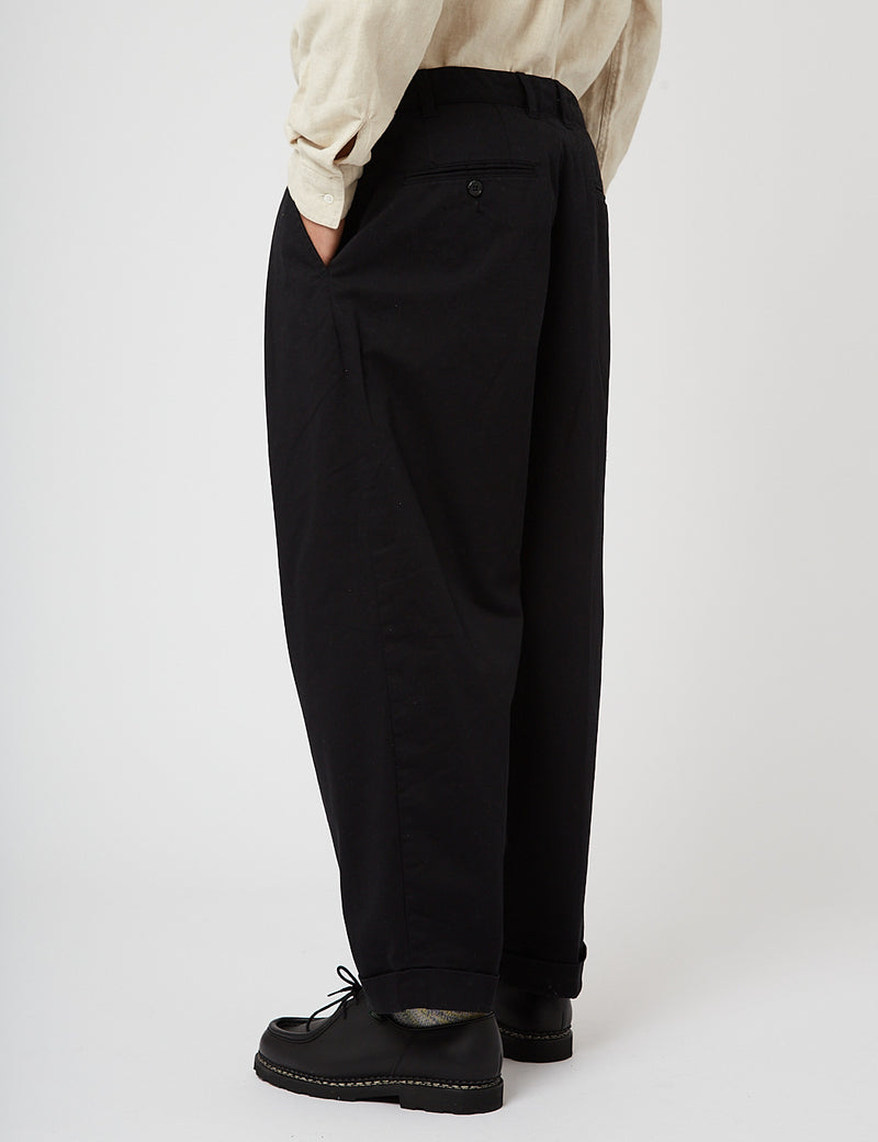 Pantalon en sergé à 2 plis Beams Plus - Noir