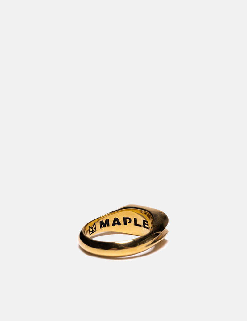 Maple Danny Siegelring - 1/20 14 Karat Gold Abalone