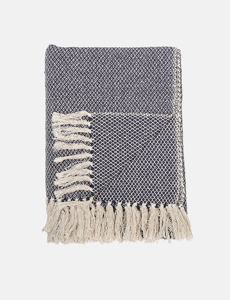 Bloomingville Recycled Cotton Throw (L160xW130 cm) - Blue
