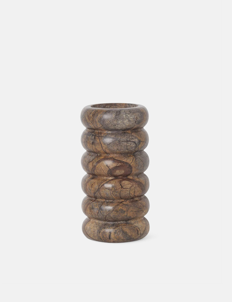 Ferm Living Bendum Vase (Marble) - Brown