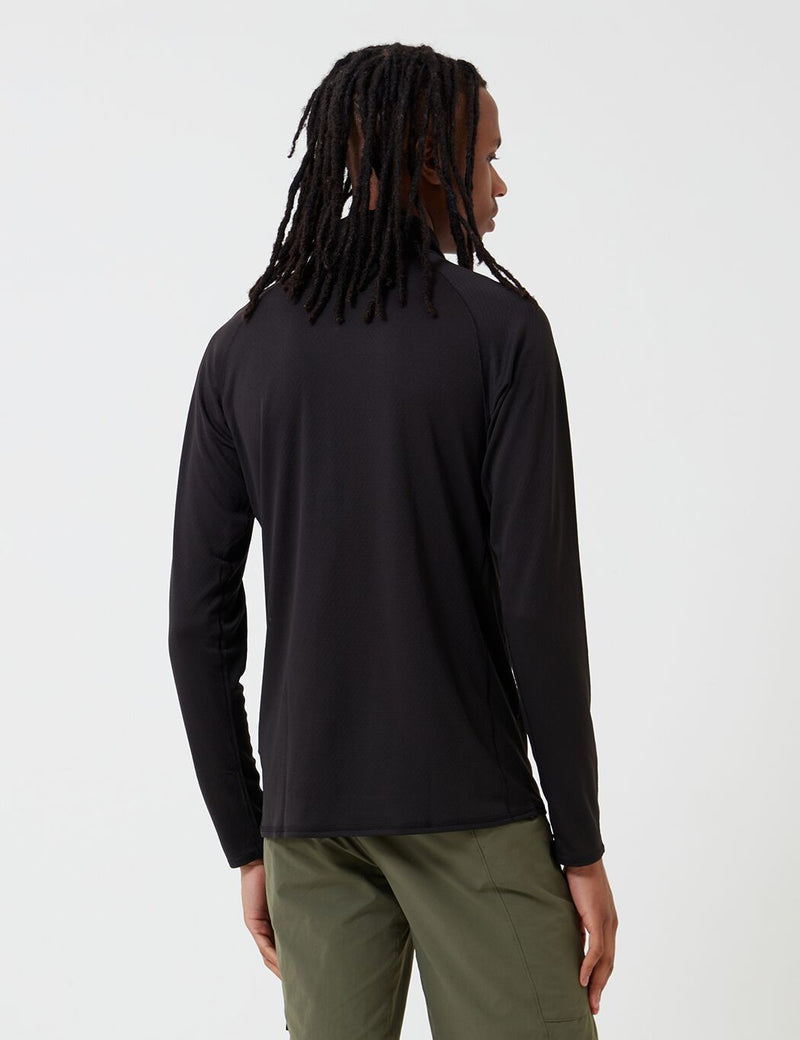 Patagonia Capilene Midweight Zip-Neck Long-Sleeved Running Top - Black
