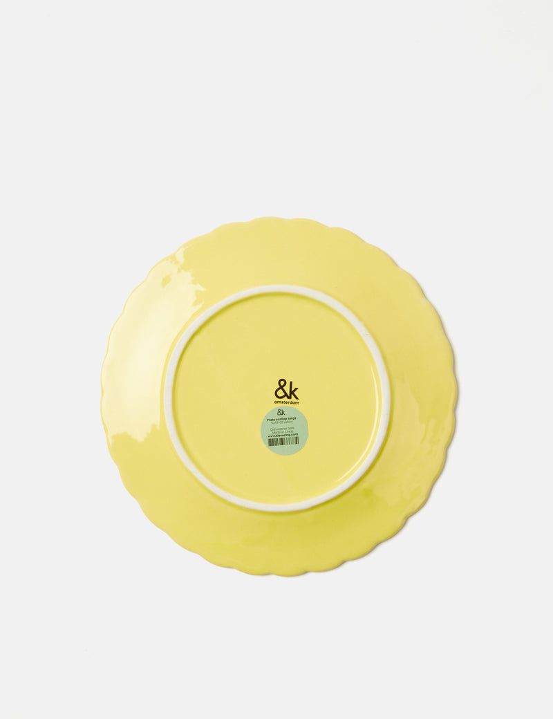 & Klevering Large Plate Scallop - Yellow