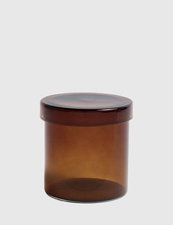 Hay Glass Container Large - Brown
