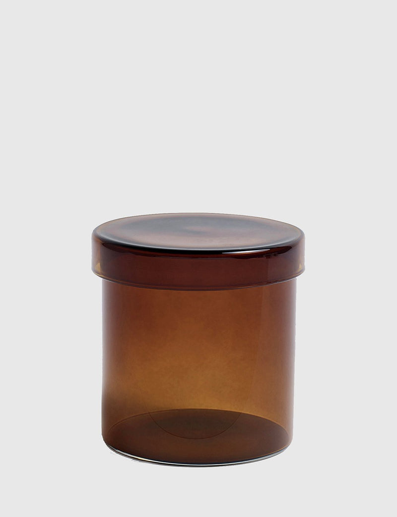 Hay Glass Container Large - Brown