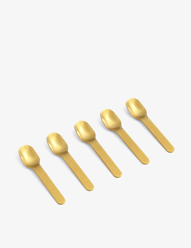 Hay Everyday Tea Spoon Set of Five - Gold