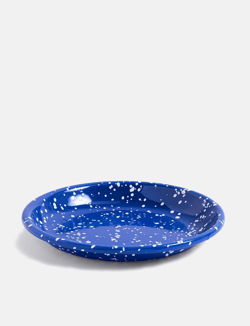 Hay Deep Plate (Enamel) - Speckle Blue