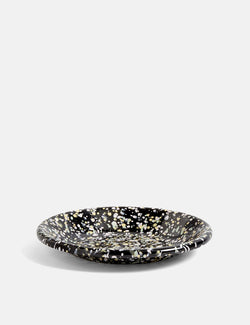 Hay Enamel Sprinkle Round Dish (Small) - Black