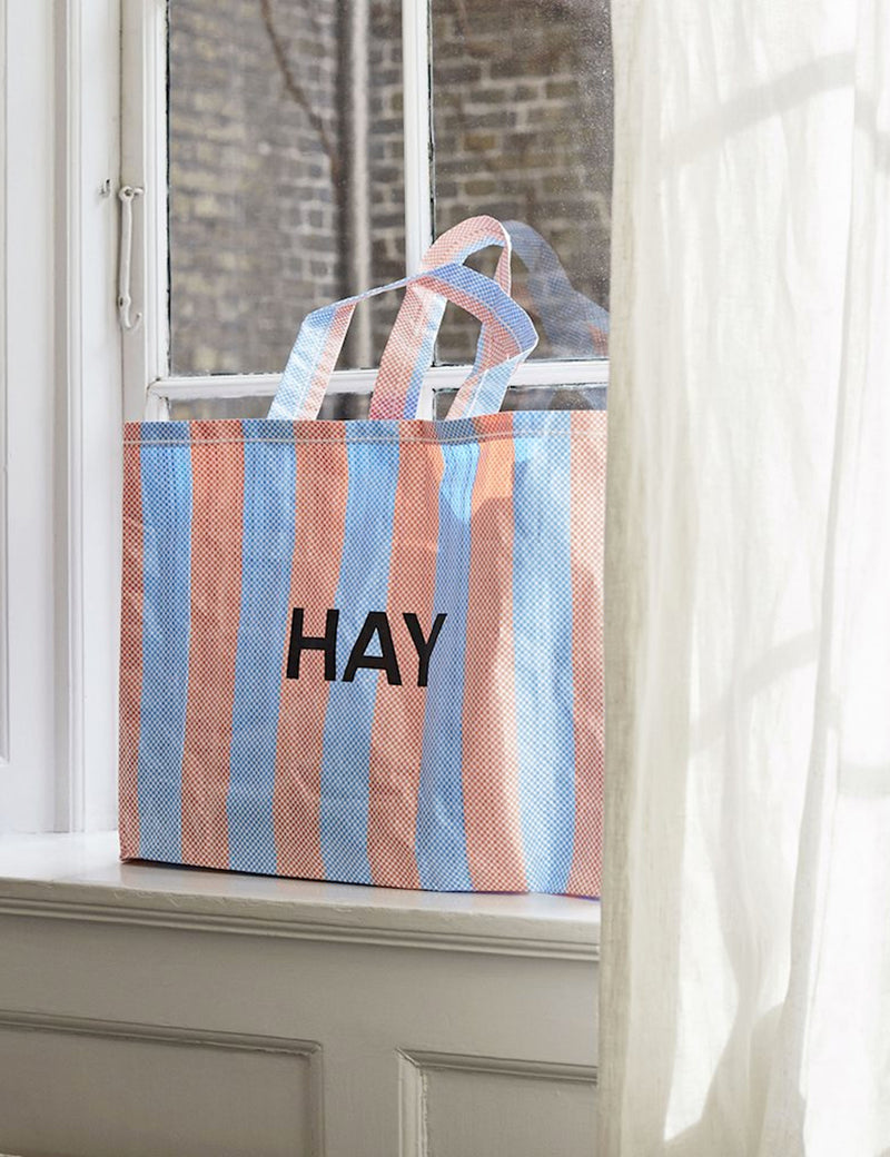 Hay Candy Stripe Shopper (Medium) - Blue and Orange