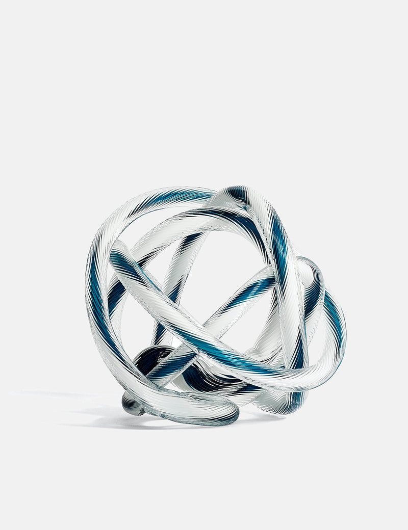 Hay Knot No.2 (Large) - Teal and White