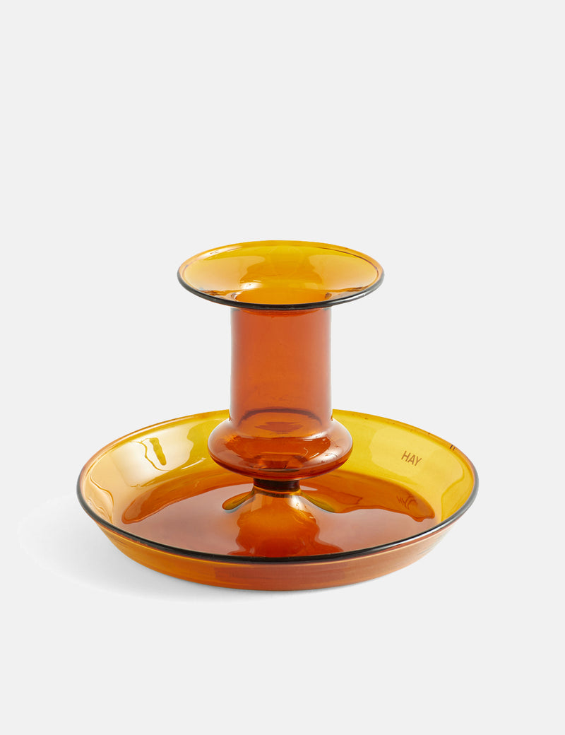 Hay Flare Candle Holder - Amber