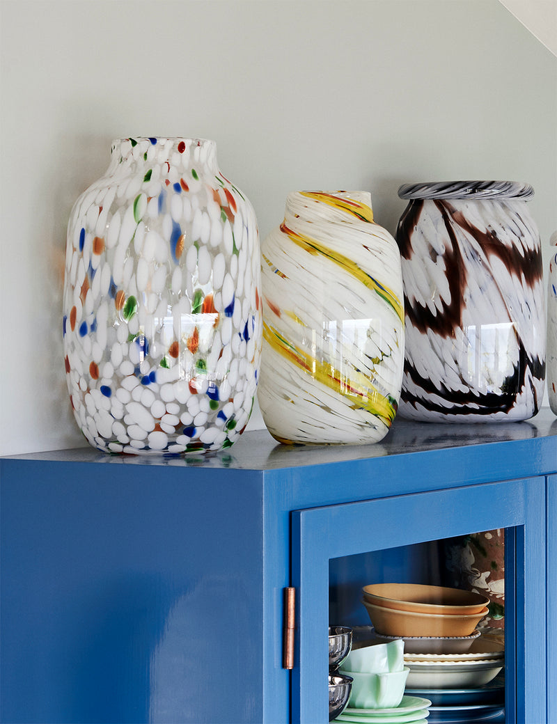 Hay Splash Vase Round (Medium) - Lemon Swirl