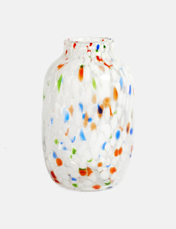 Hay Splash Vase Round (Large) - White Dot