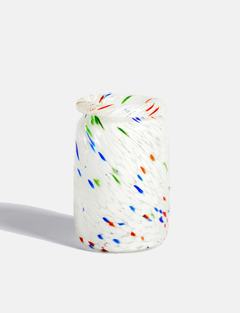 Hay Splash Vase Roll Neck (Medium) - White Dot