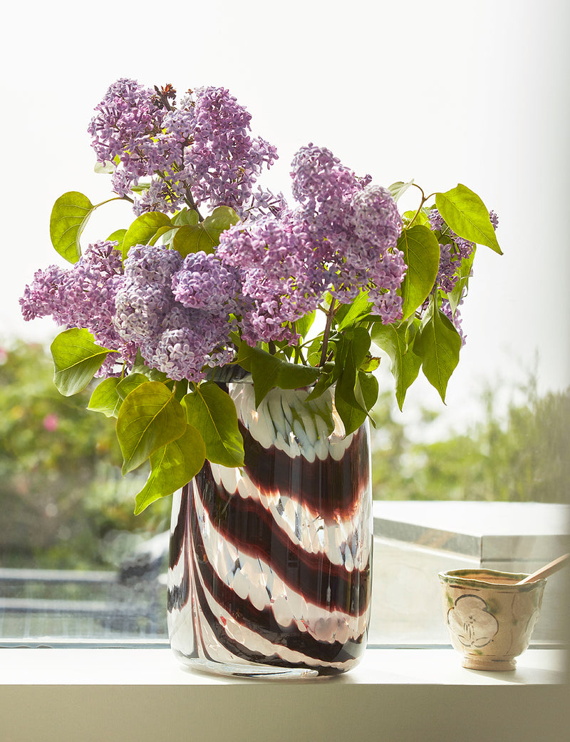 Hay Splash Vase Roll Neck (Large) - Coffee/White