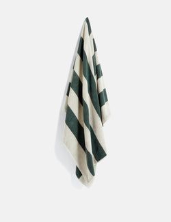 Hay Frott√© Stripe Bath Towel - Dark Green