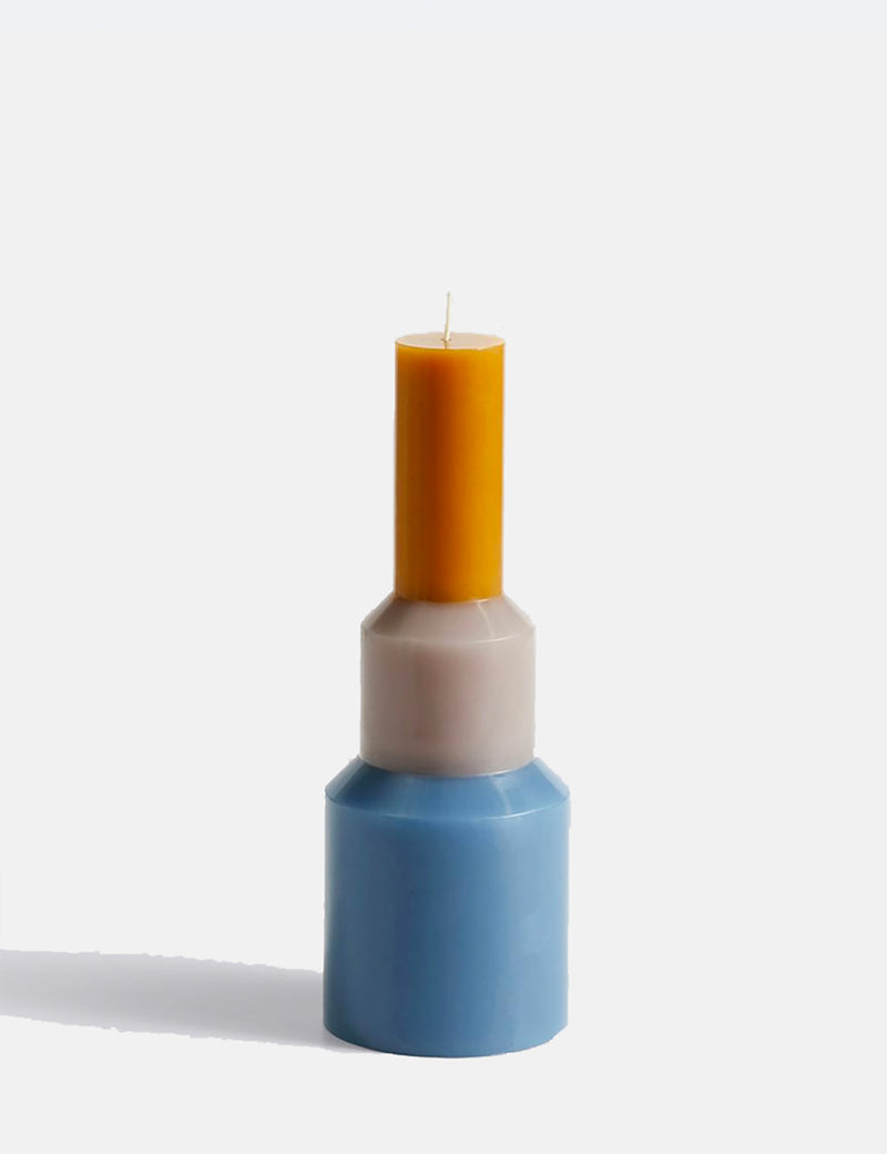 Hay Pillar Candle (Medium) - Blue