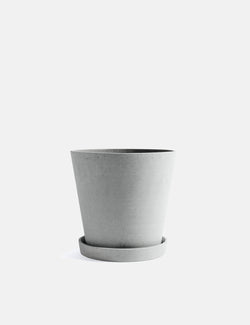 Hay Flowerpot with Saucer (Large) - Grey