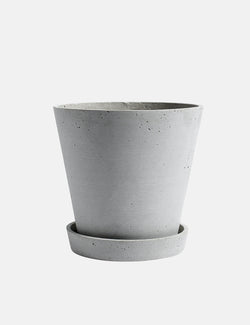 Hay Flowerpot with Saucer (X-Large) - Grey