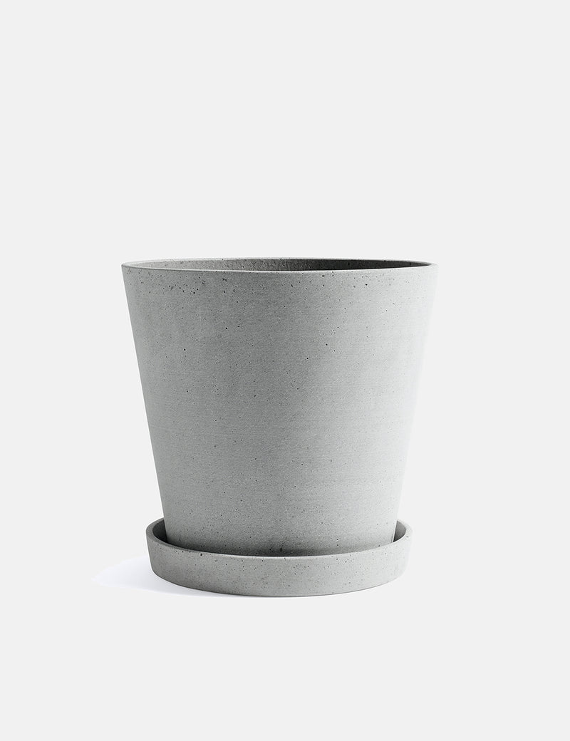 Hay Flowerpot with Saucer (XXL) - Grey