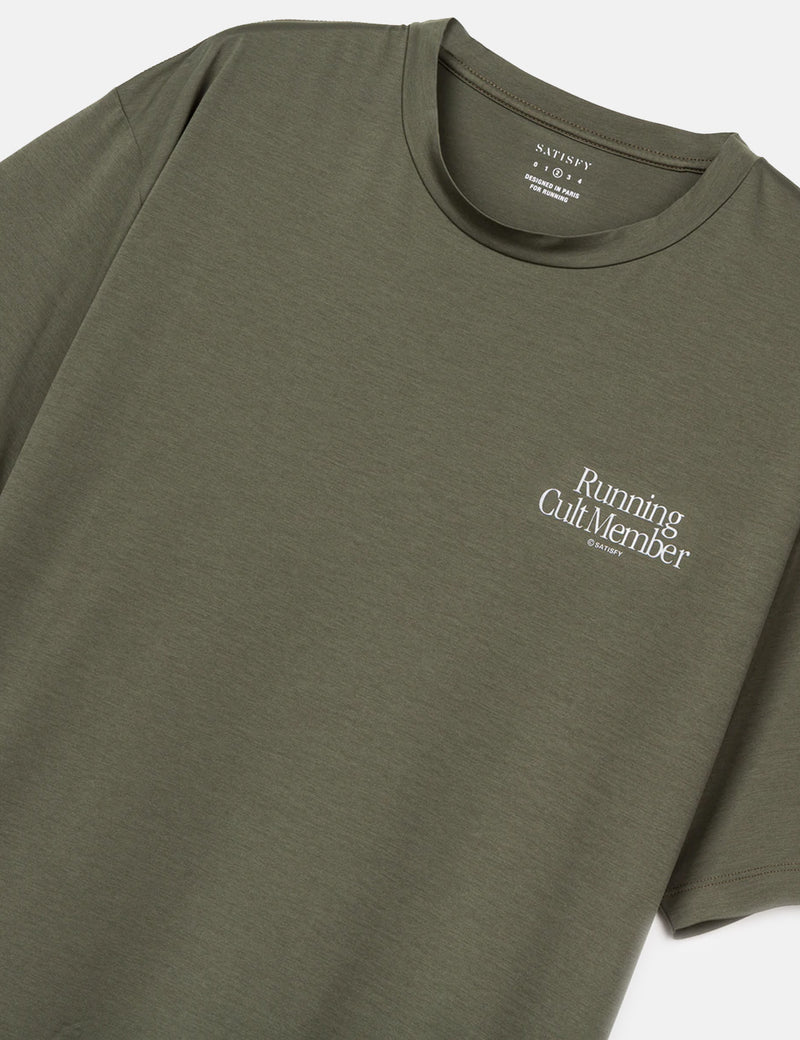 Satisfy Running Auralite T-Shirt - Olivgrün