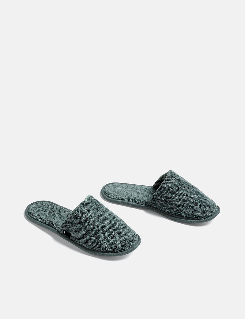 Hay Frotté Slippers - Dark Green