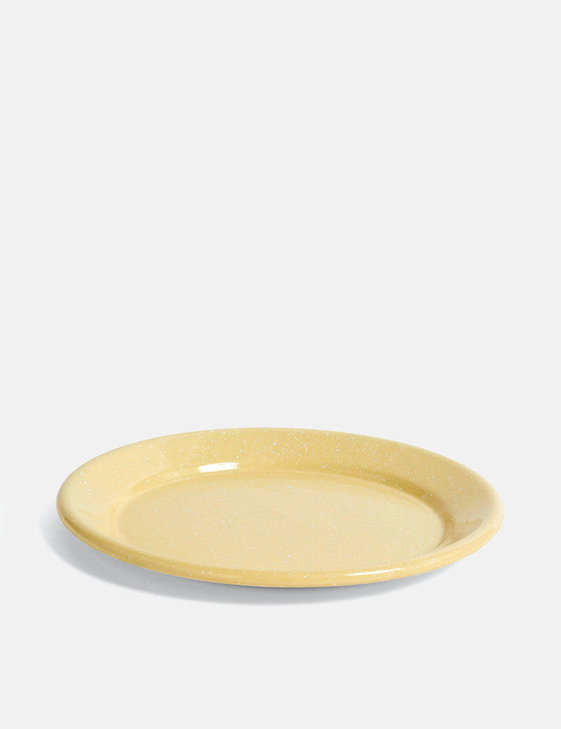 Hay Enamel Dinner Plate - Dust, Light Yellow