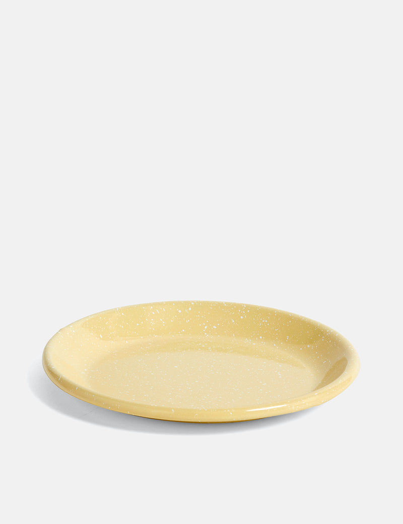 Hay Enamel Lunch Plate - Dust, Light Yellow