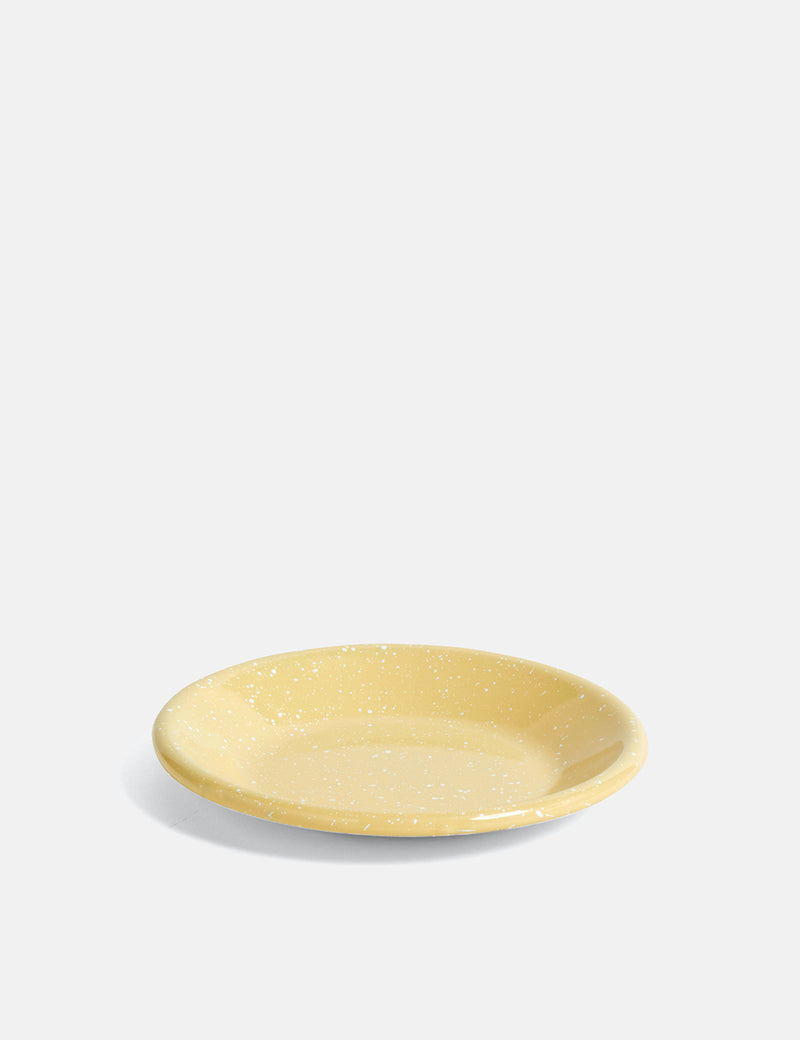 Hay Enamel Round Dish (Small) - Dust, Light Yellow