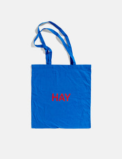 Hay Logo Tote Bag (Red Logo) - Blue