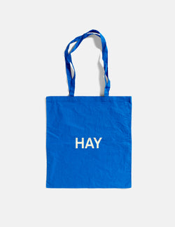 Hay Logo Tote Bag (White Logo) - Blue