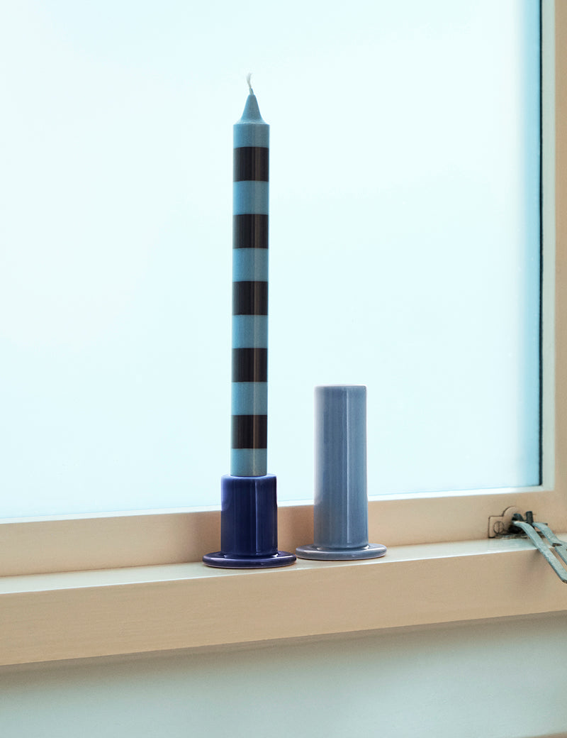 HAY Tube Candleholder (Small) - Midnight Blue