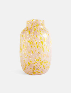 Hay Splash Vase Round Large - Pink/Yellow