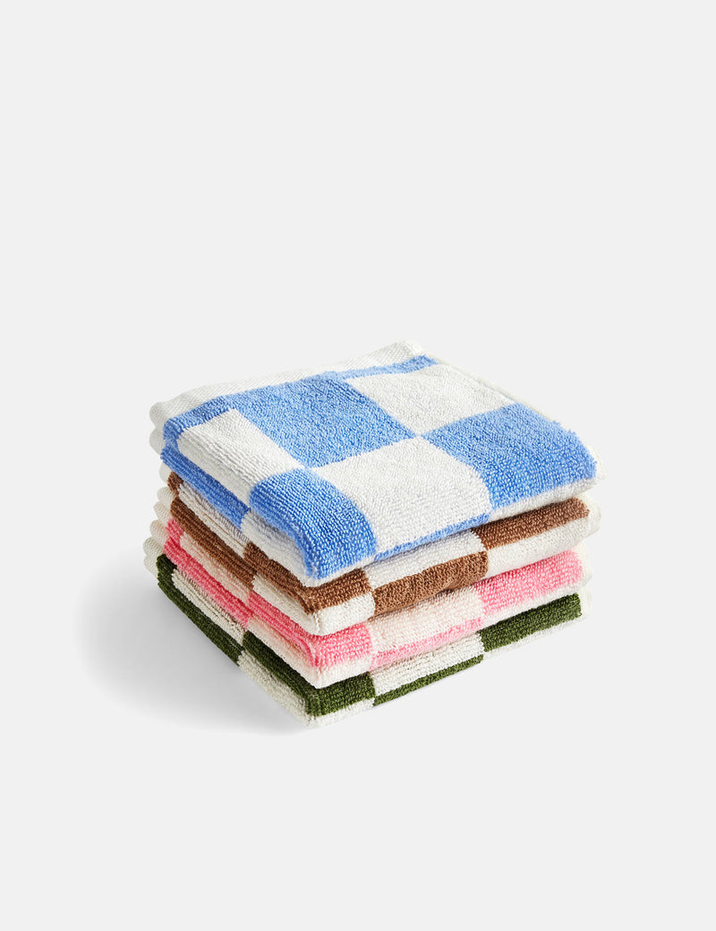 HAY Check Wash Cloth - Sky Blue