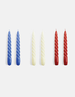 HAY Candles Twist (Set of 6) - Purple/Blue/White/Burgundy