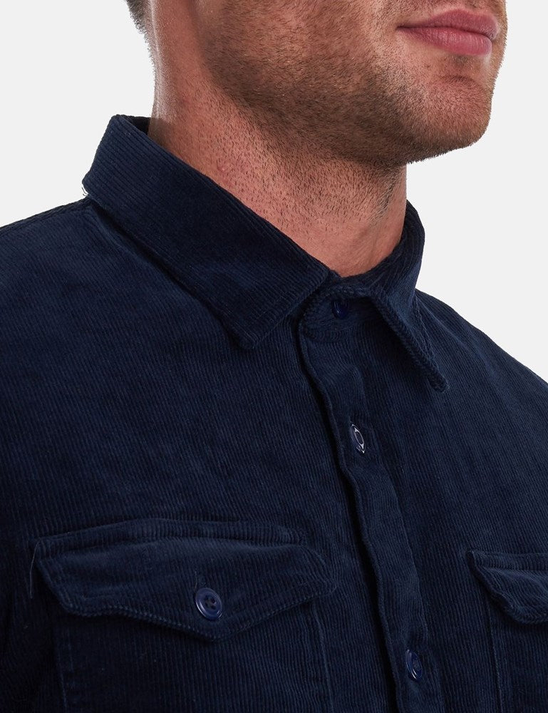 Barbour Shirt Jacket (Cord) - Navy Blue