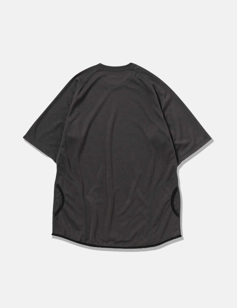 And Wander Power Dry Jersey Raglan T-shirt - Charcoal Grey