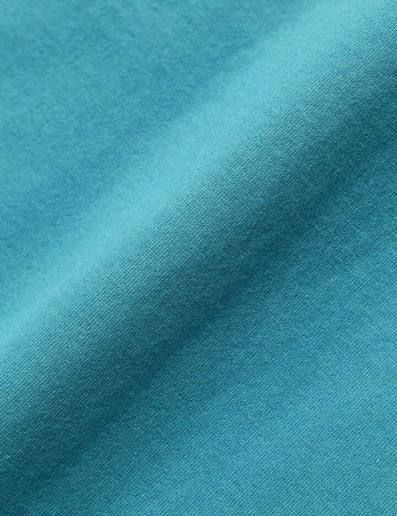 And Wander Composition Langarm-T-Shirt - Blau Grün