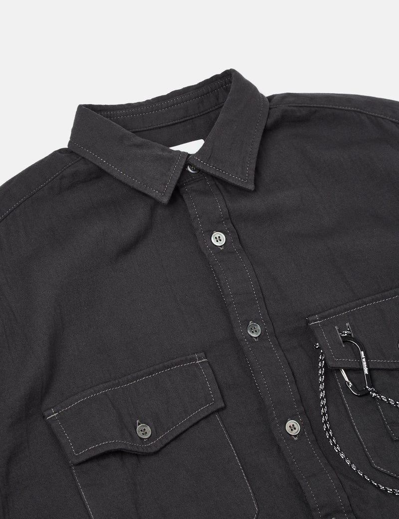 And Wander Twill Shirt - Charcoal Grey