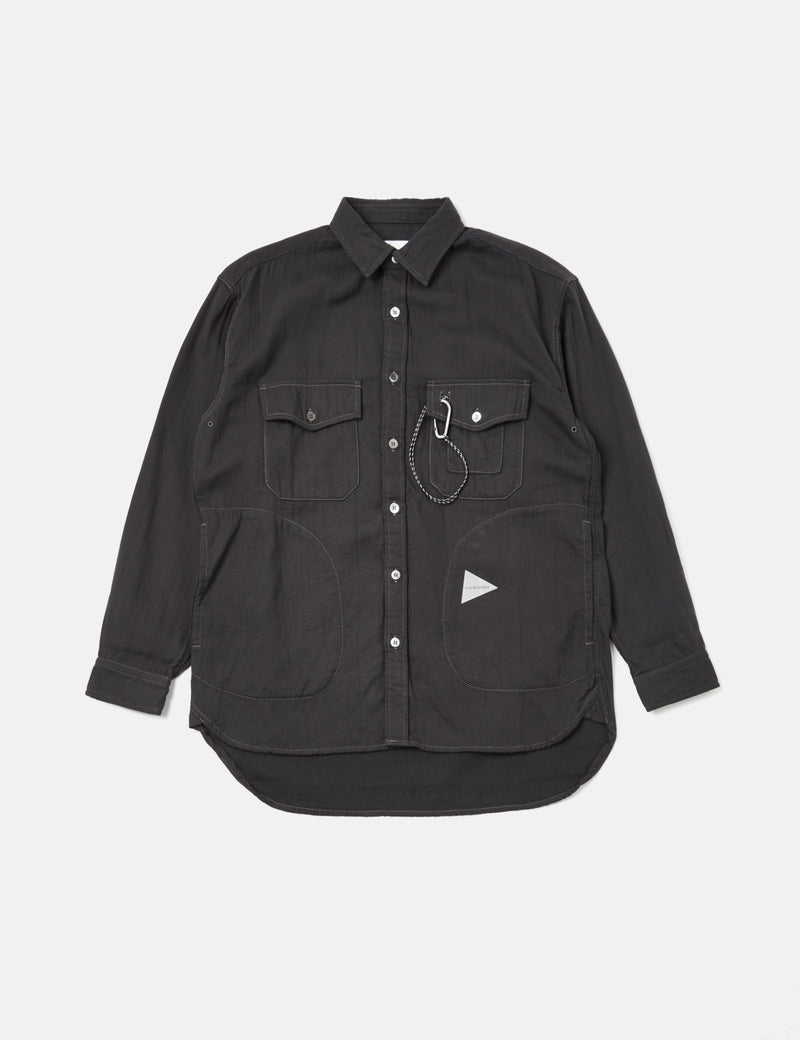 And Wander Twill Shirt - Charcoal Grey