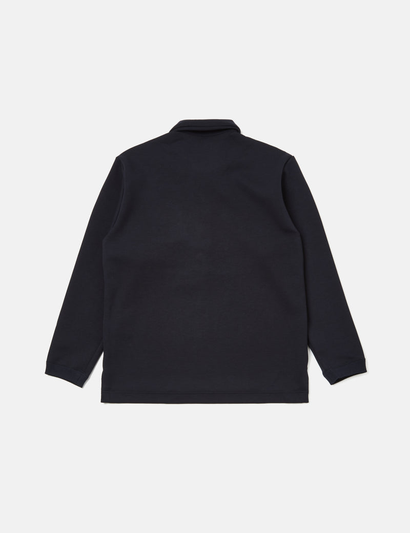 And Wander Airly Warm Button Pullover - Dark Navy Blue