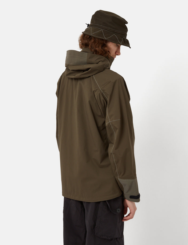And Wander Pertex Shield Rain Jacket - Khaki Brown