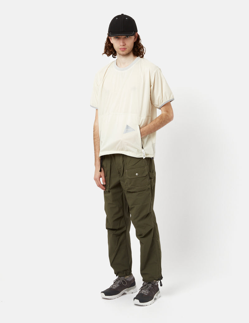And Wander Pertex Wind T-Shirt - Off White