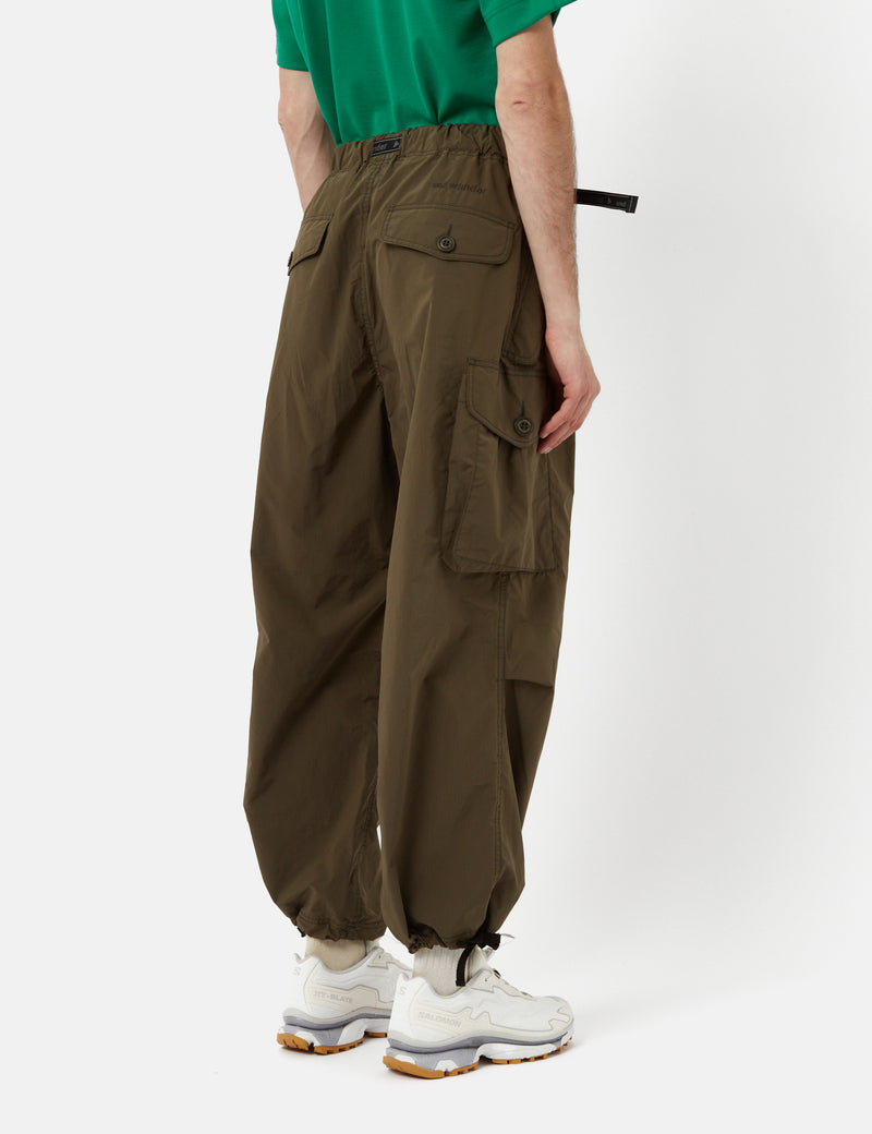 And Wander Oversized Cargo Pants - Khaki Brown